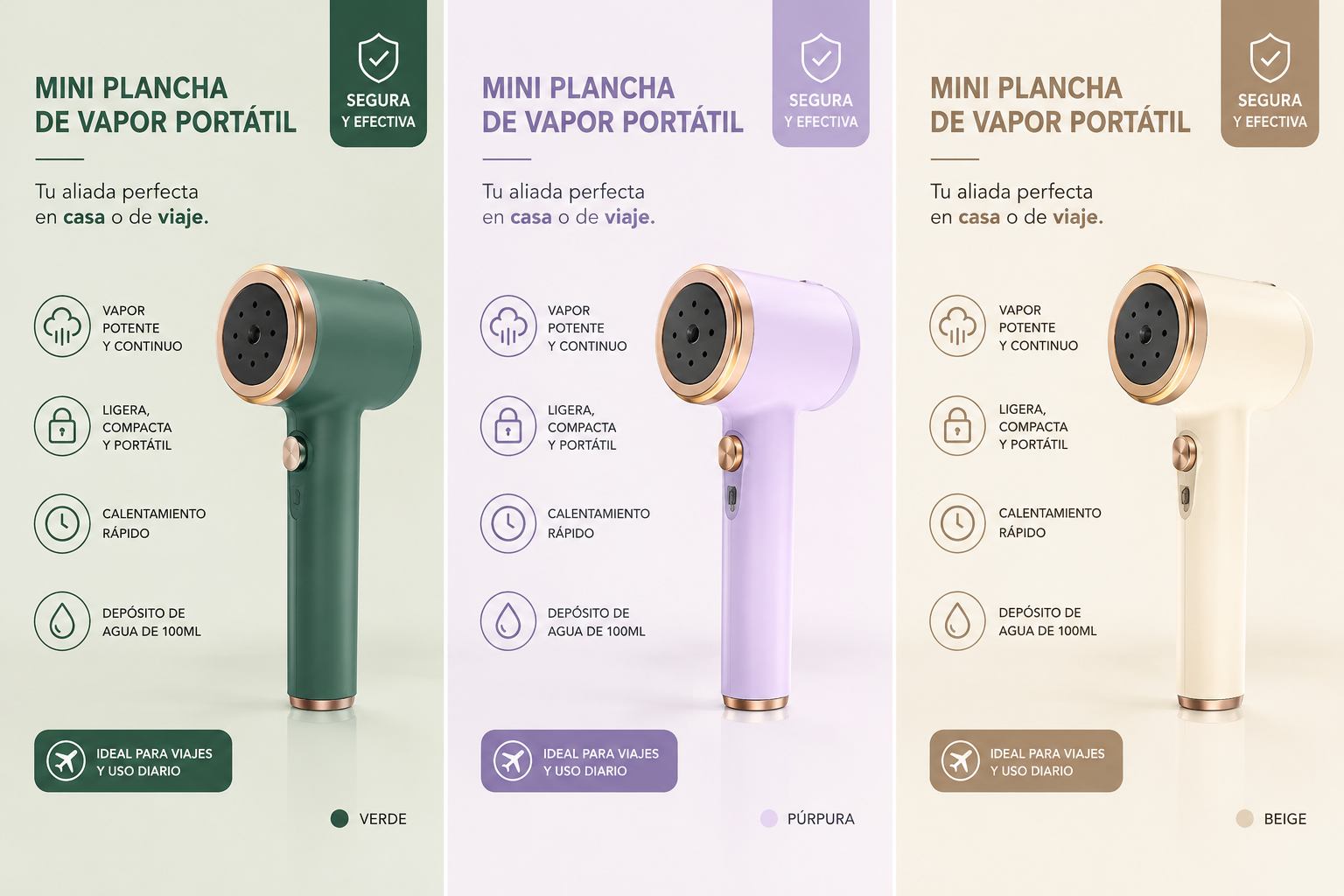 Mini Plancha de Vapor Portátil para Ropa