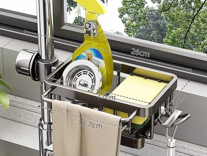 Estante Organizador para Grifo de Cocina de Aluminio Premium