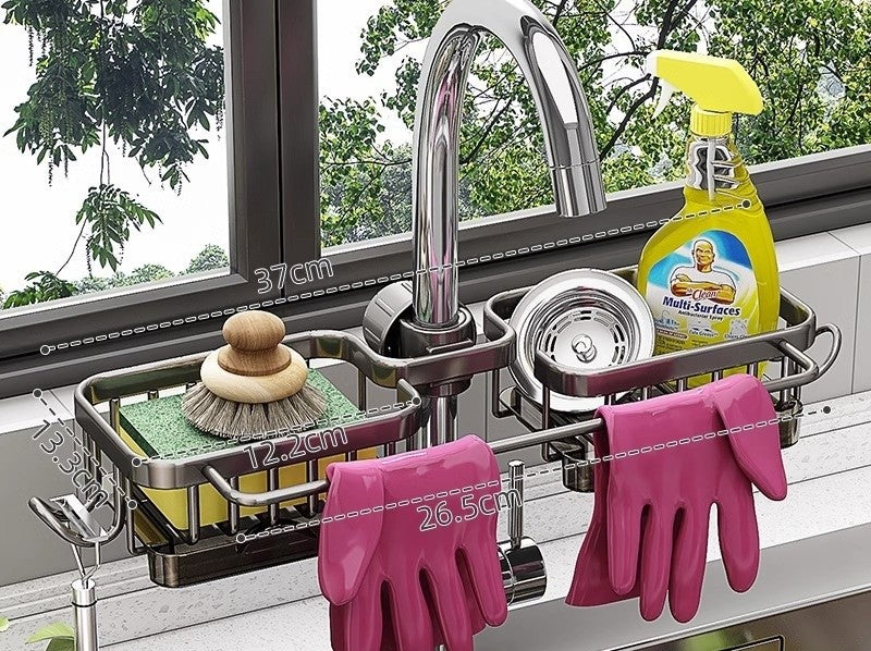 Estante Organizador para Grifo de Cocina de Aluminio Premium