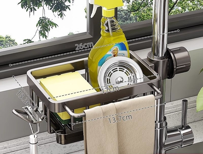 Estante Organizador para Grifo de Cocina de Aluminio Premium