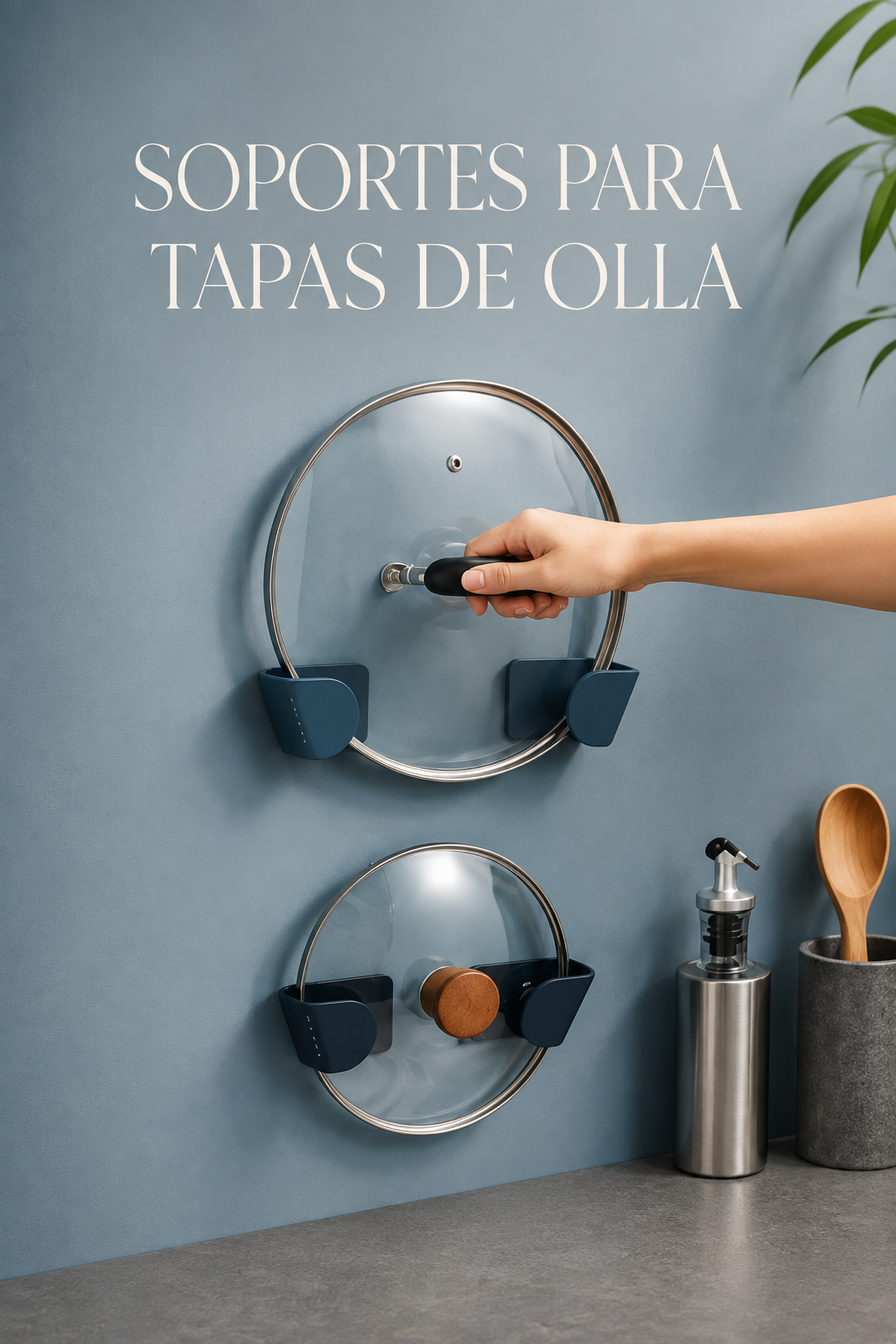 Soporte de Pared para Tapas de Ollas.