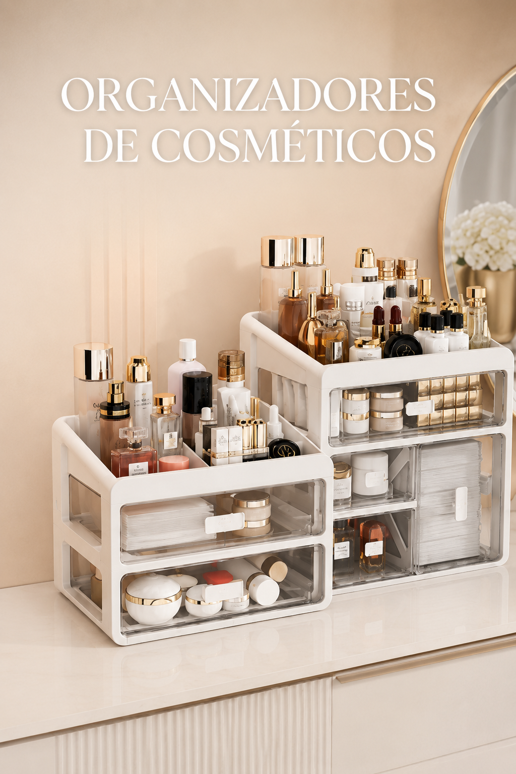 Organizador de Maquillaje Premium Transparente