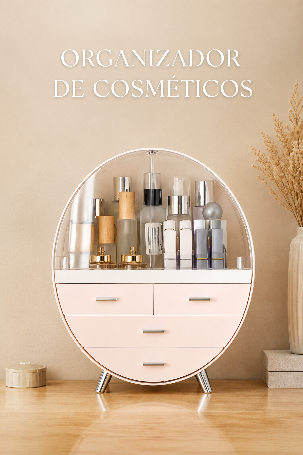 Organizador de Maquillaje de Lujo con Cajones