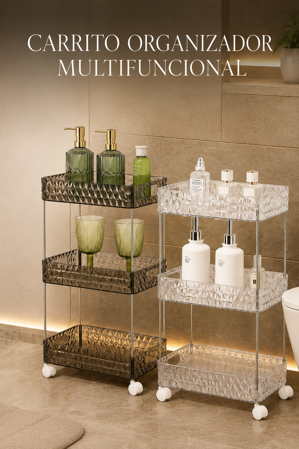 Carrito Organizador de Lujo para Baño
