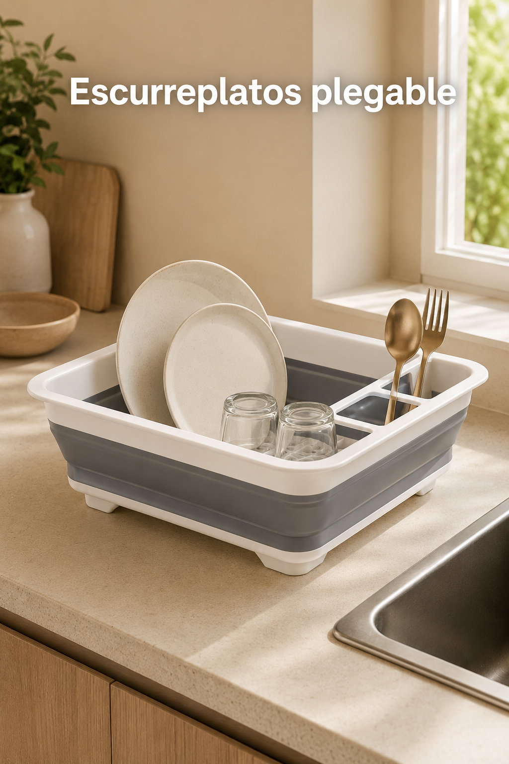 Escurreplatos Plegable para Cocina | Organizador de Vajilla
