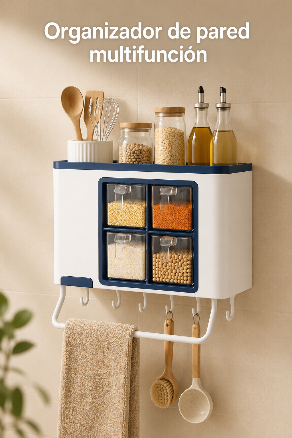 Organizador Multifuncional de Cocina para Especias y Utensilios