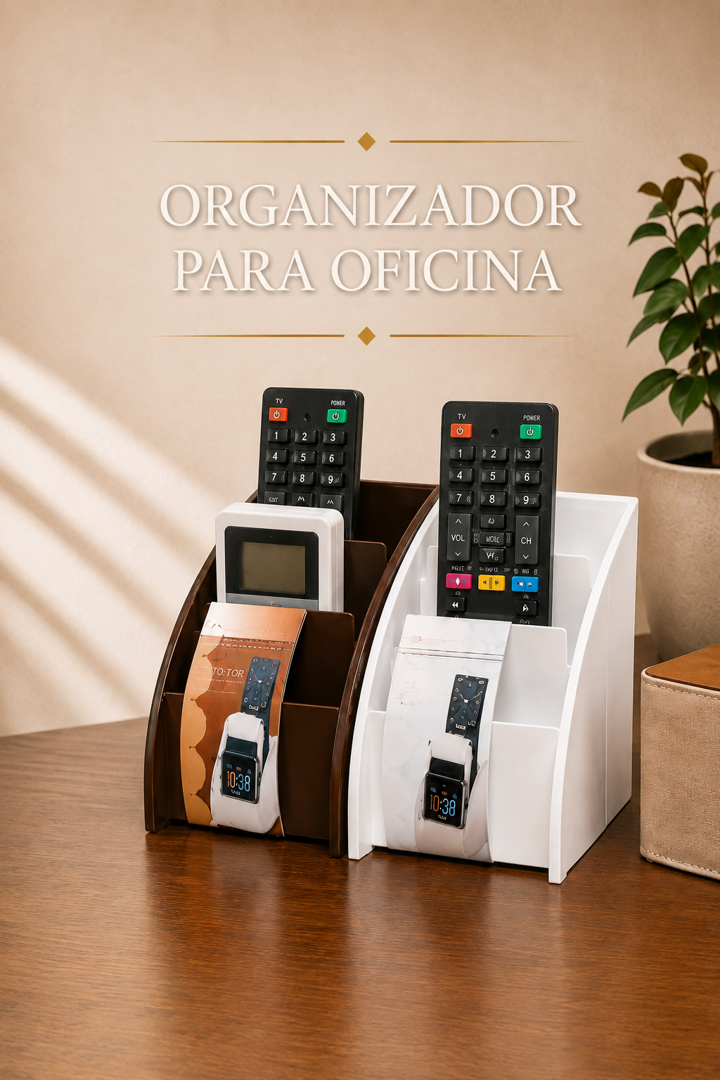 Caja organizadora para material de oficina.